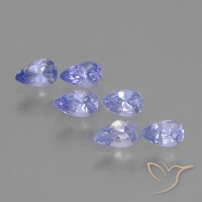 Gemme di Tanzanite Blu medio naturale da 1.55 ct, Forma a pera, VS