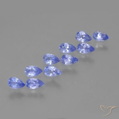 1.85ctw Naturale Blu medio Tanzanite, Forma a pera, VS