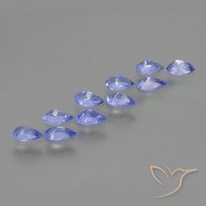 Gemme di Tanzanite Blu medio naturale da 1.85 ct, Forma a pera, VS