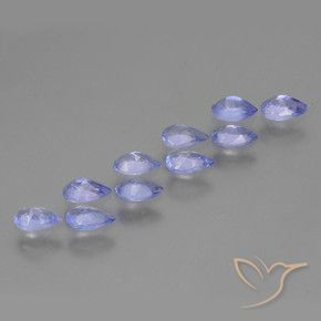Gemme di Tanzanite Viola bluastro naturale da 2.01 ct, Forma a pera, VS