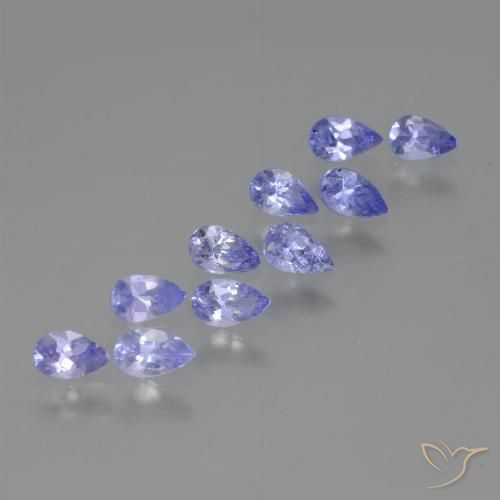 2.07ctw Naturale Viola bluastro Tanzanite, Forma a pera, VS