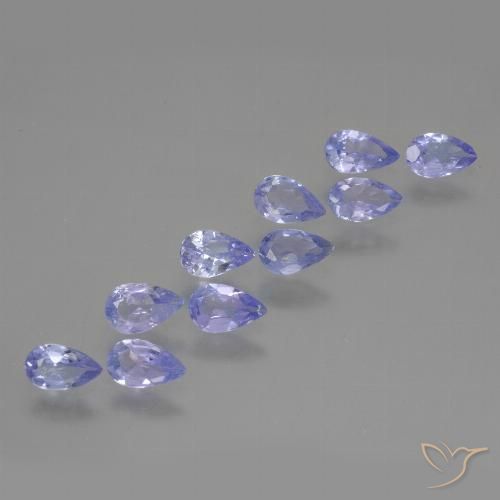 1.78ctw Naturale Viola bluastro Tanzanite, Forma a pera, VS