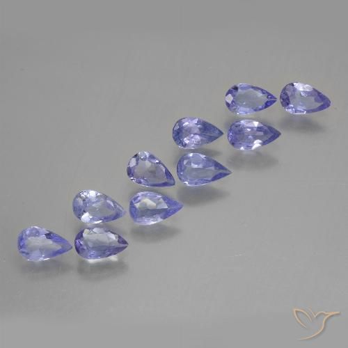 1.80ctw Naturale viola reale Tanzanite, Forma a pera, VS