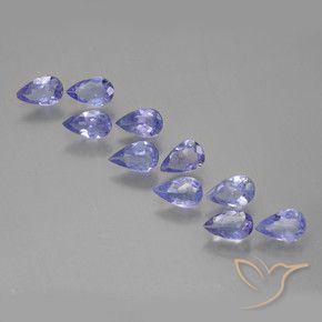 Gemme di Tanzanite viola reale naturale da 1.80 ct, Forma a pera, VS