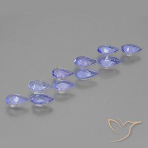 Gemme di Tanzanite viola reale naturale da 1.80 ct, Forma a pera, VS
