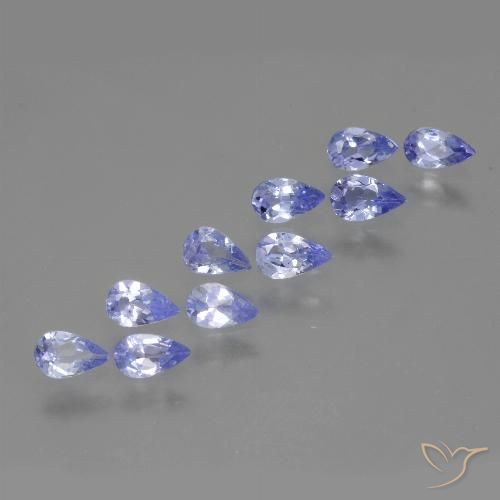 1.77ctw Naturale Viola medio Tanzanite, Forma a pera, VS