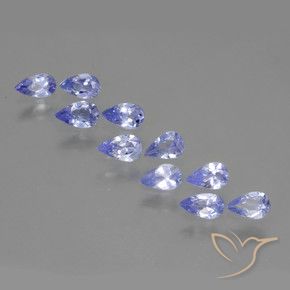 Gemme di Tanzanite Viola medio naturale da 1.77 ct, Forma a pera, VS