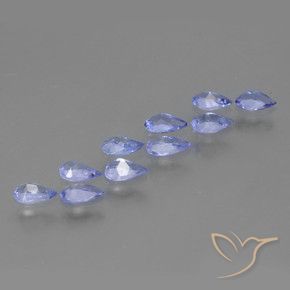 Gemme di Tanzanite Viola medio naturale da 1.77 ct, Forma a pera, VS