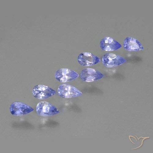 2.21ctw Naturale Viola medio Tanzanite, Forma a pera, VS