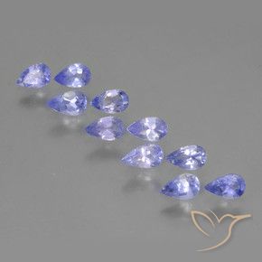 Gemme di Tanzanite Viola medio naturale da 2.21 ct, Forma a pera, VS