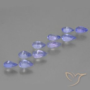 Gemme di Tanzanite Viola medio naturale da 2.21 ct, Forma a pera, VS