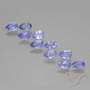 Gemme di Tanzanite Viola bluastro naturale da 1.81 ct, Forma a pera, VS