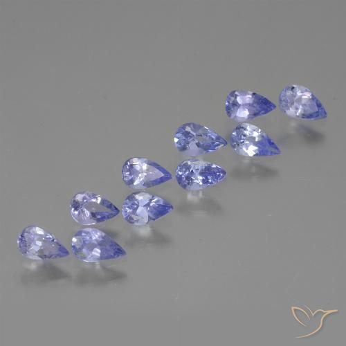 2.03ctw Naturale viola reale Tanzanite, Forma a pera, VS