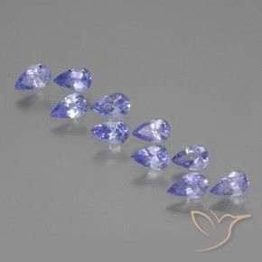 Gemme di Tanzanite viola reale naturale da 2.03 ct, Forma a pera, VS