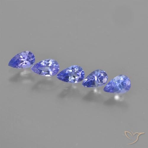 1.21ctw Naturale Intenso Viola Blu Tanzanite, Forma a pera, VS