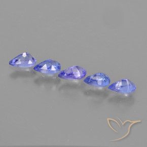 Gemme di Tanzanite Intenso Viola Blu naturale da 1.21 ct, Forma a pera, VS