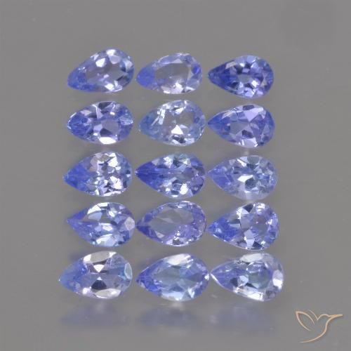 2.41ctw Naturale Intenso Viola Blu Tanzanite, Forma a pera, VS
