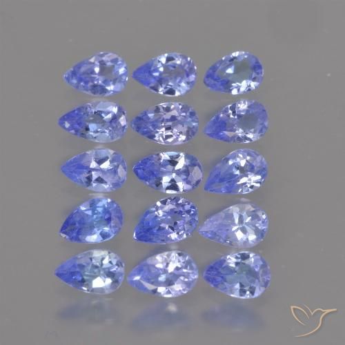 2.60ctw Naturale Blu scuro Tanzanite, Forma a pera, VS