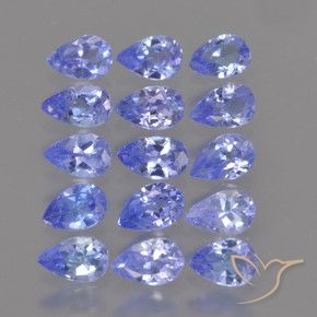 Gemme di Tanzanite Blu scuro naturale da 2.60 ct, Forma a pera, VS
