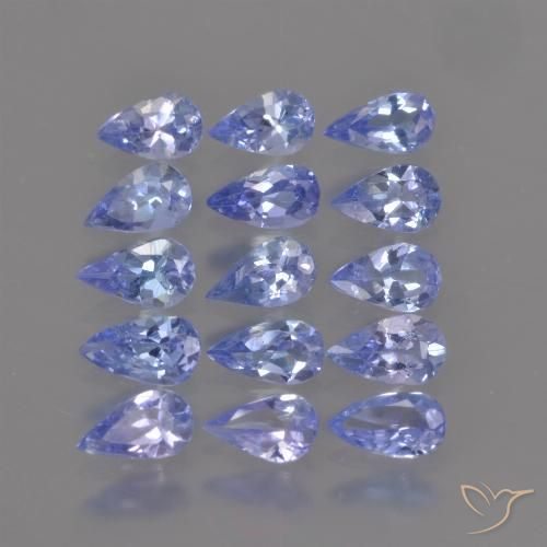 2.48ctw Naturale Intenso Viola Blu Tanzanite, Forma a pera, VS