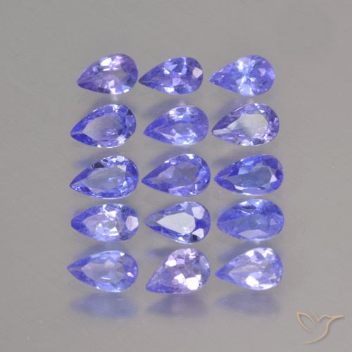 2.70ctw Naturale Intenso Viola Blu Tanzanite, Forma a pera, VS