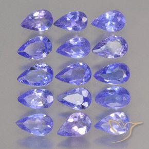 Gemme di Tanzanite Intenso Viola Blu naturale da 2.70 ct, Forma a pera, VS