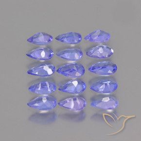 Gemme di Tanzanite Intenso Viola Blu naturale da 2.70 ct, Forma a pera, VS