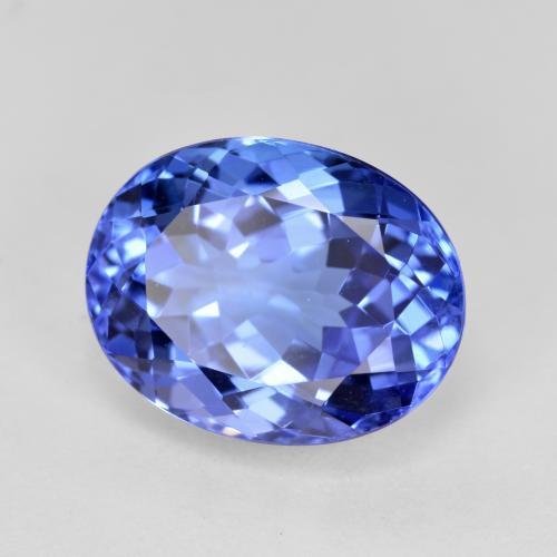 Tanzanite Azzurro fiordaliso chiaro naturale da 6.49 ct, Taglio ovale, VVS