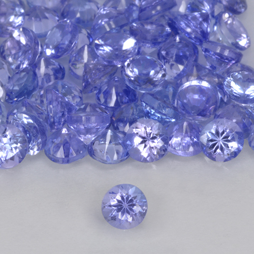 Tanzanite Viola Blu naturale da 0.15 ct, Rotondo, VVS-VS