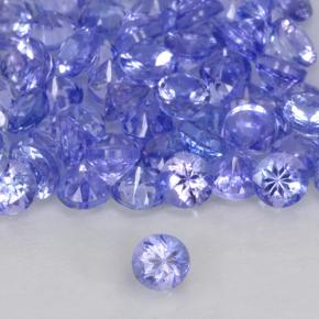 Tanzanite Viola Blu naturale da 0.15 ct, Rotondo, VVS-VS