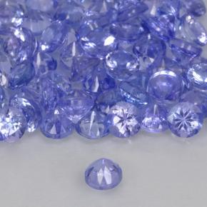 Tanzanite Viola Blu naturale da 0.15 ct, Rotondo, VVS-VS