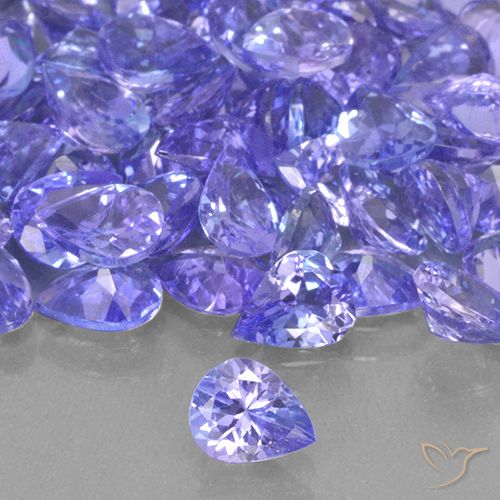 0.30ct Naturale Viola Blu Tanzanite, Forma a pera, VVS-VS