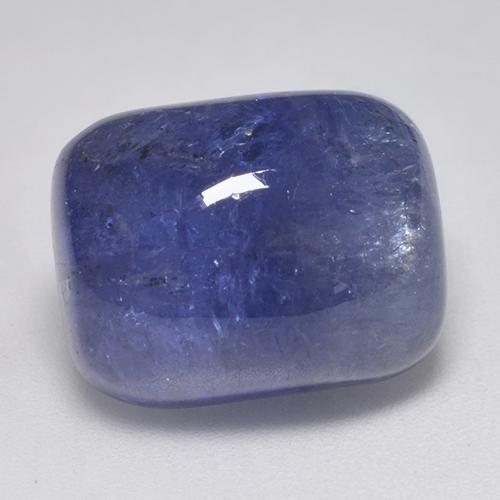Tanzanite naturale blu da 18,34 ct, taglio a cuscino, traslucido