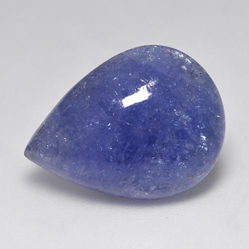 Tanzanite Blu navy medio naturale da 15.44 ct, Forma a pera, Traslucido
