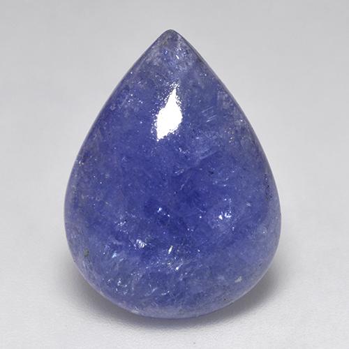 Tanzanite Blu navy medio naturale da 15.44 ct, Forma a pera, Traslucido