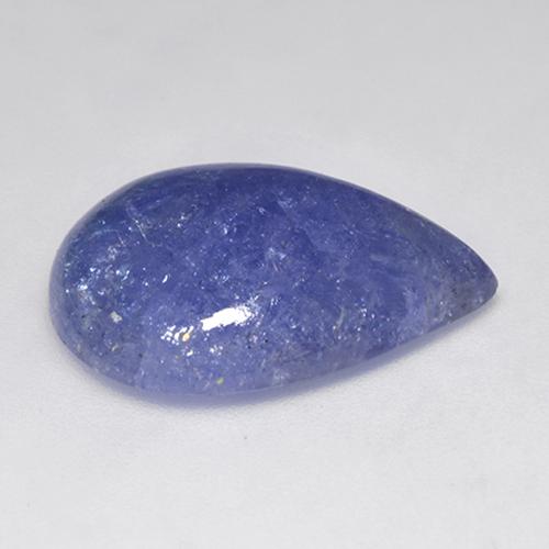 Tanzanite Blu navy medio naturale da 15.44 ct, Forma a pera, Traslucido