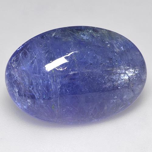 Tanzanite naturale blu da 18,74 ct, taglio ovale, traslucido