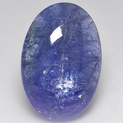 Tanzanite naturale blu da 18,74 ct, taglio ovale, traslucido