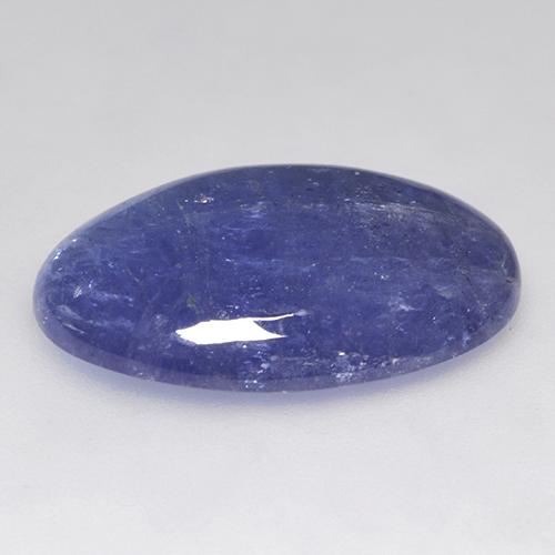 Tanzanite naturale blu da 18,74 ct, taglio ovale, traslucido