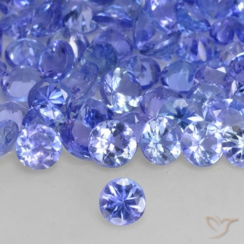 Tanzanite Viola elettrico blu naturale da 0.26 ct, Rotondo, VVS-VS