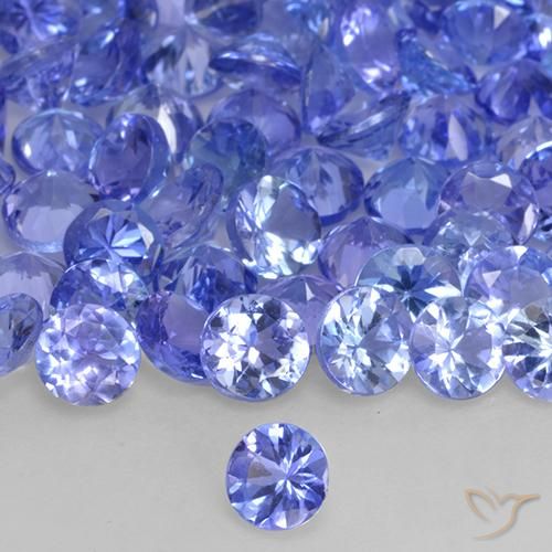 Tanzanite Viola elettrico blu naturale da 0.26 ct, Rotondo, VVS-VS