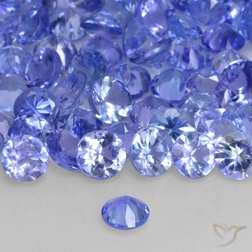 Tanzanite Viola elettrico blu naturale da 0.26 ct, Rotondo, VVS-VS