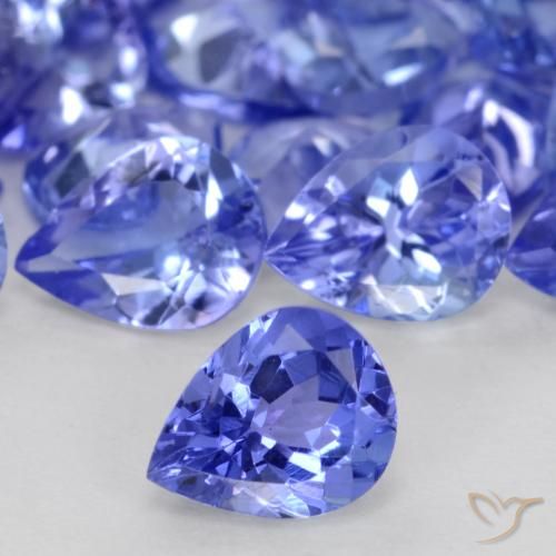 0.29ct Naturale Blu intenso Tanzanite, Forma a pera, VS
