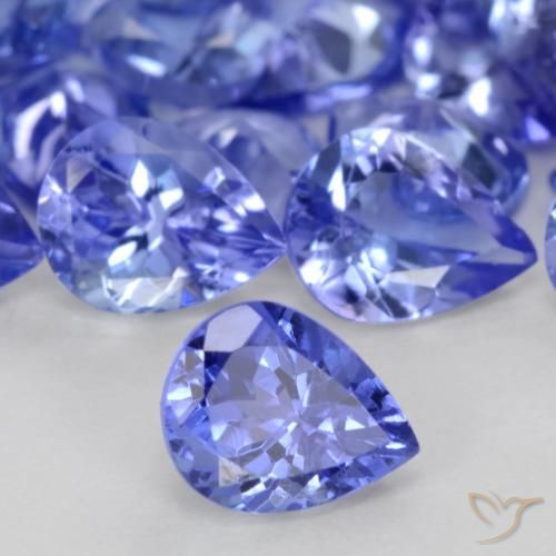 Tanzanite Blu intenso naturale da 0.29 ct, Forma a pera, VS