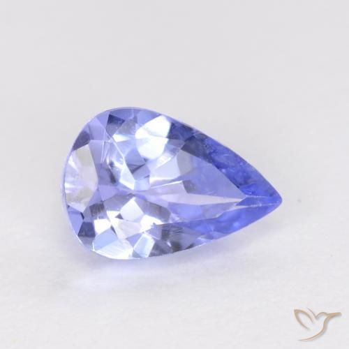 Tanzanite Viola Blu naturale da 0.47 ct, Forma a pera, VS