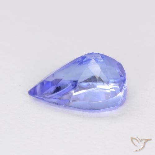 Tanzanite Viola Blu naturale da 0.47 ct, Forma a pera, VS