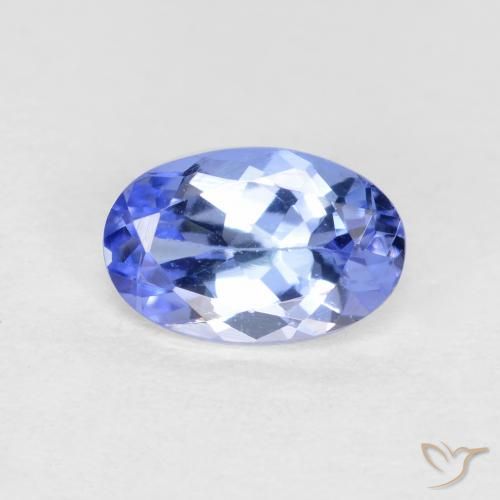 Tanzanite naturale blu da 0,51 ct, taglio ovale, VS