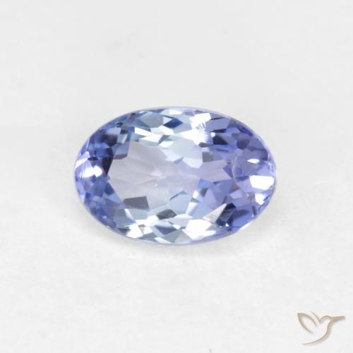 Tanzanite blu violaceo chiaro naturale da 0,55 ct, taglio ovale, VVS-VS