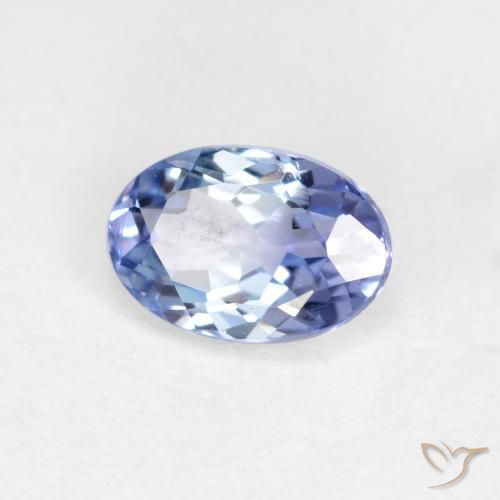 Tanzanite blu violaceo chiaro naturale da 0,55 ct, taglio ovale, VVS-VS
