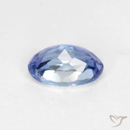 Tanzanite blu violaceo chiaro naturale da 0,55 ct, taglio ovale, VVS-VS
